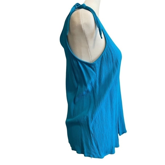 A.N.A Turquoise Blue Tie Knot Sleeveless Top - Picture 3 of 5